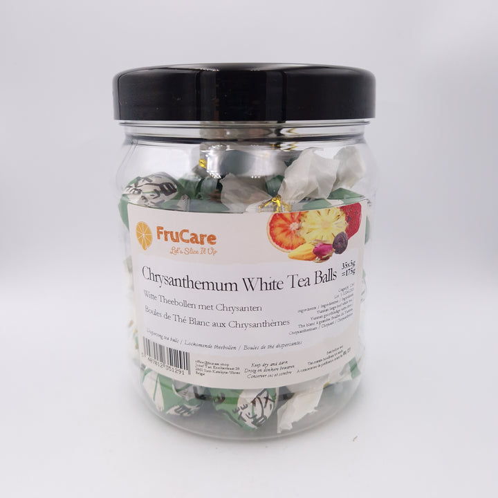 Dispersing White Tea Ball with Chrysanthemums