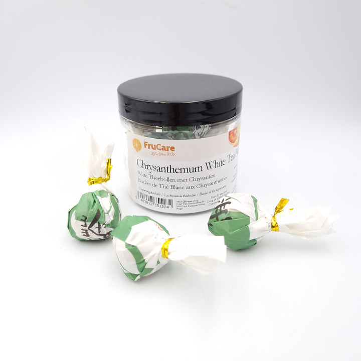 Dispersing White Tea Ball with Chrysanthemums