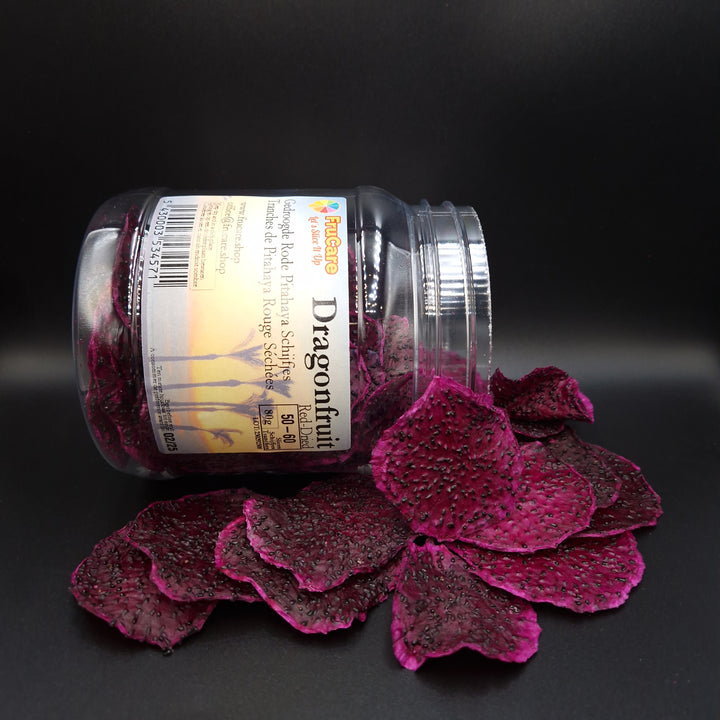 Tranches de pitahaya rouges séchées