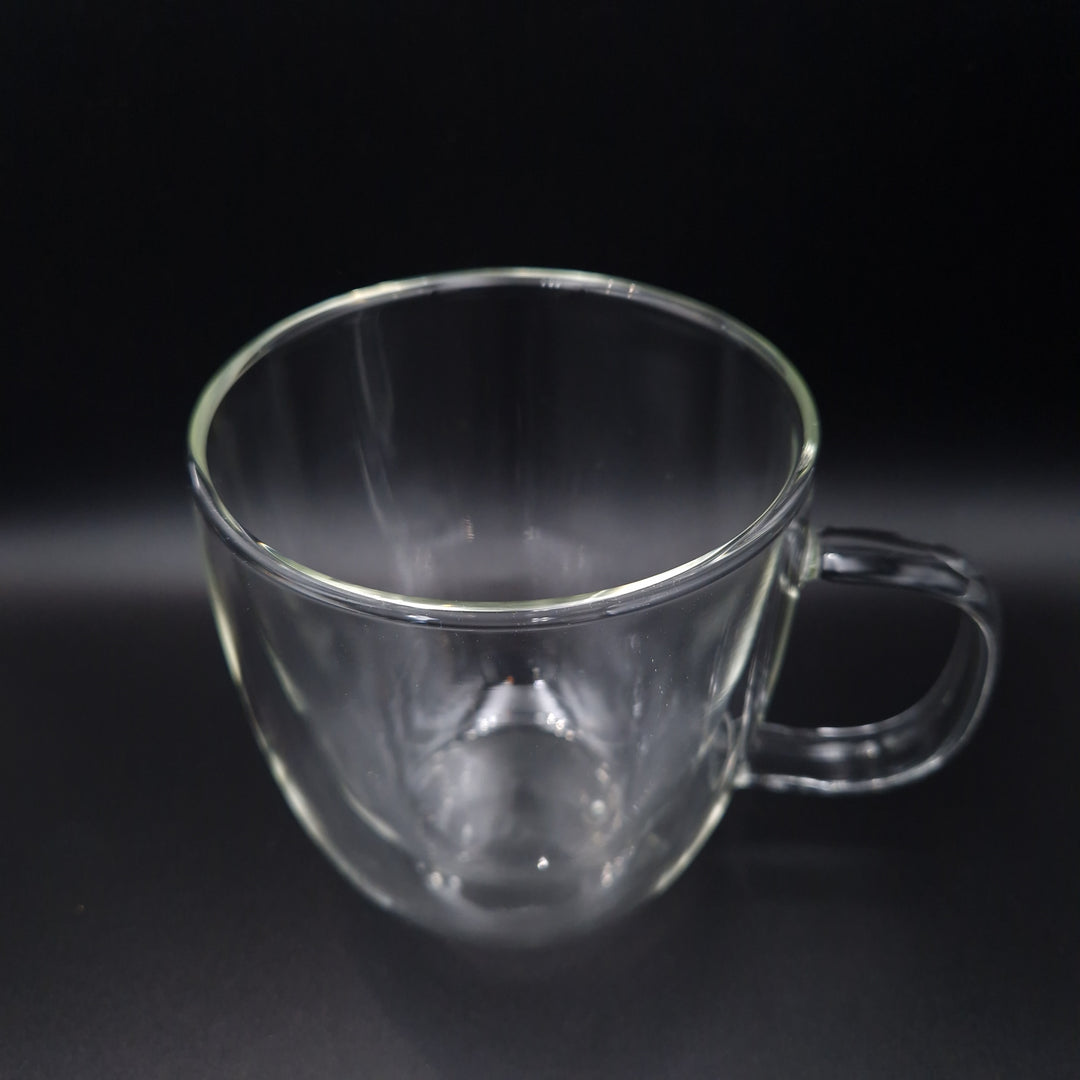 Double walled tea glasses with handle