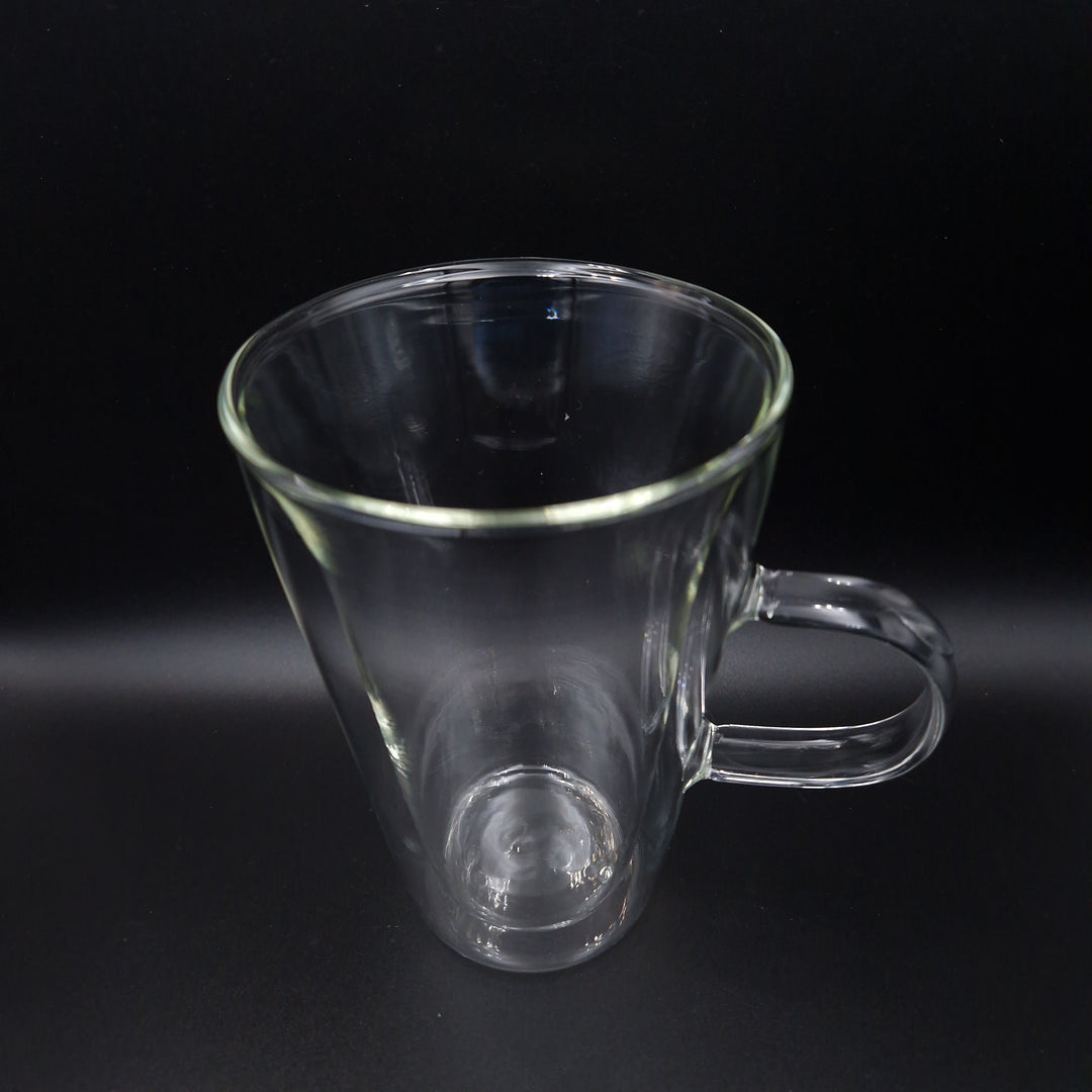 Double walled tea glasses with handle