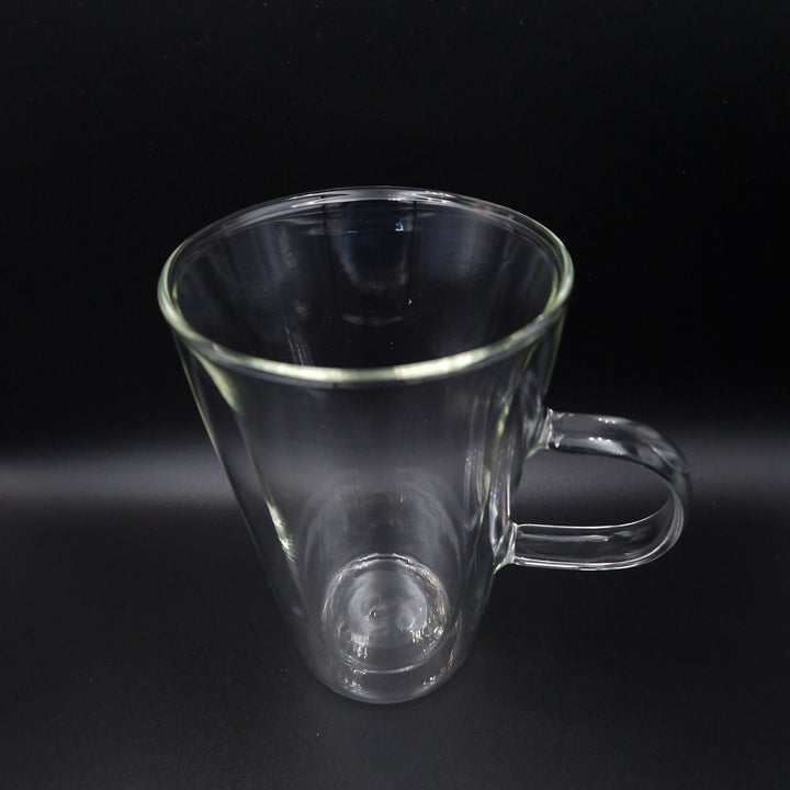 Double walled tea glasses with handle
