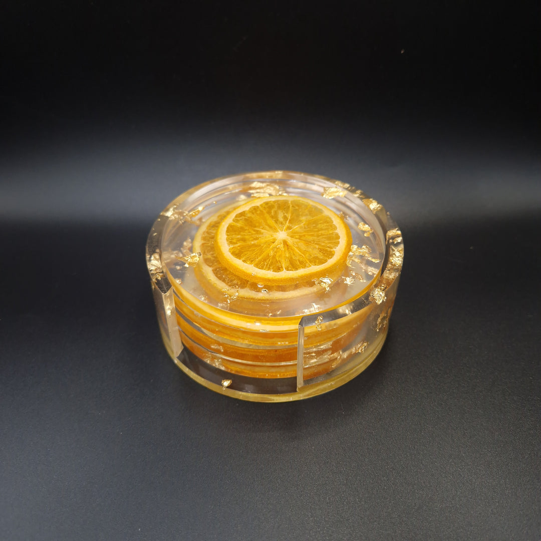 Epoxy Onderzetters met Sinaasappelschijf